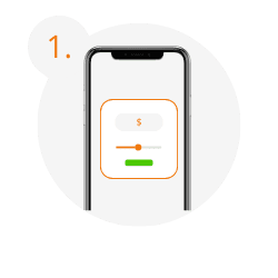 Celular con control deslizante para elegir el monto del préstamo en Turbocredito.mx