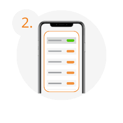 Celular con formulario digital de solicitud de préstamo